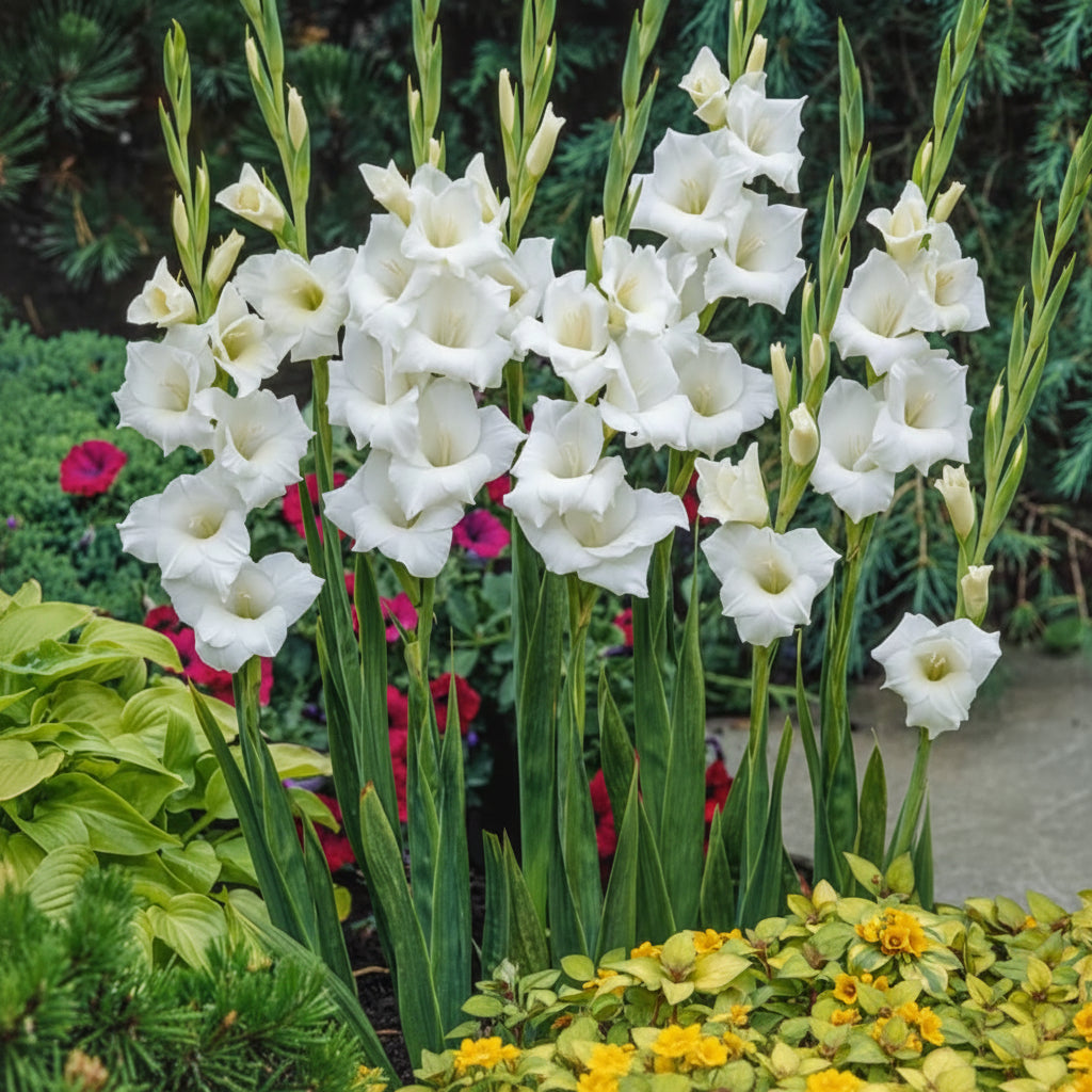 Bulbi de Gladiole "White Prosperity" 5 buc