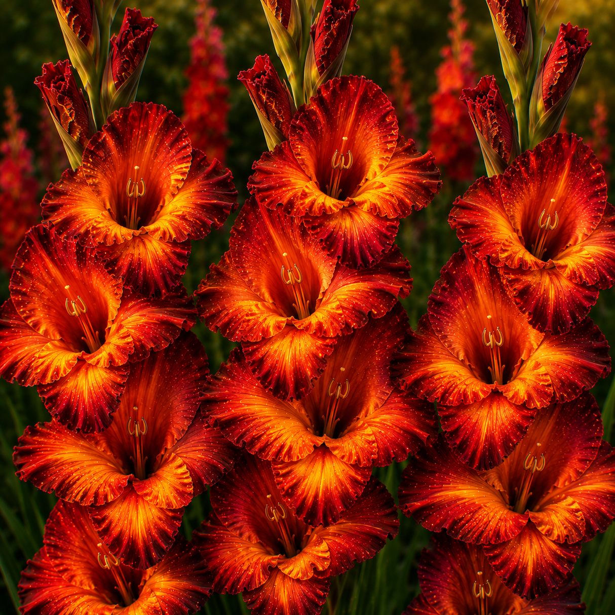 Bulbi de Gladiole "Lava Phoenix" 5 buc