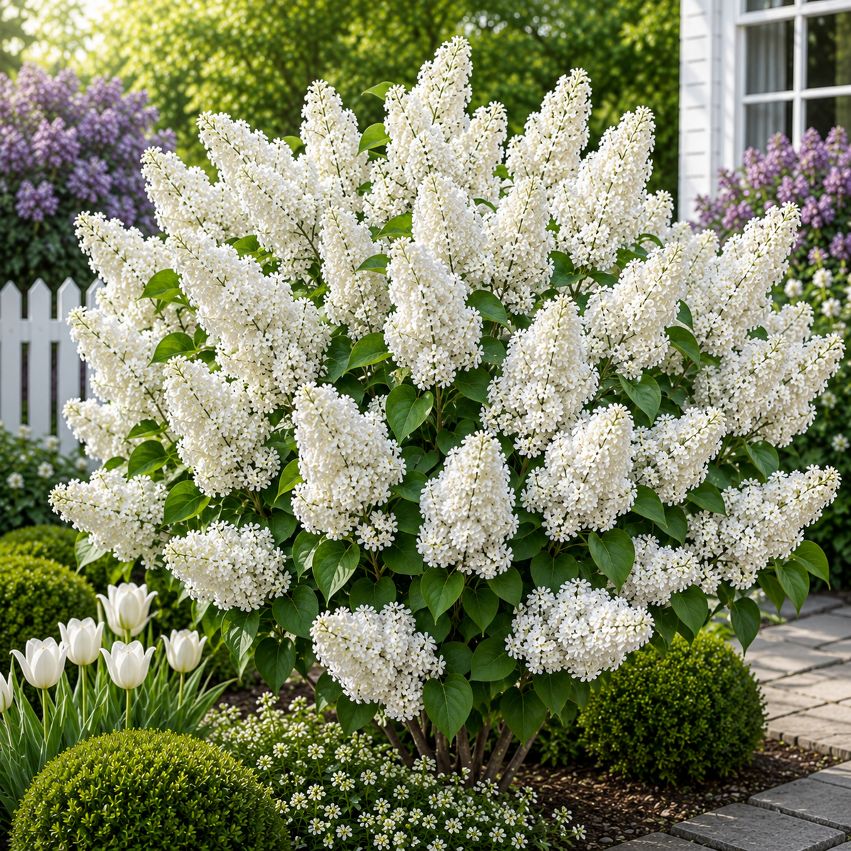 Liliac Syringa Vulgaris "Snow Pearl"