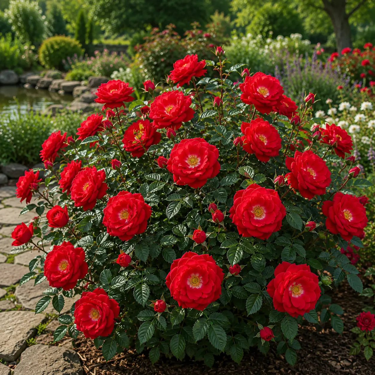 Trandafiri Floribunda "Marondo by Kordes" la ghiveci