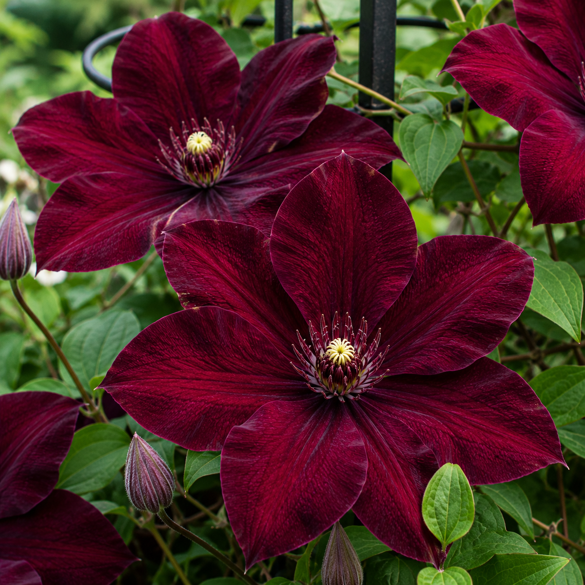 Clematis ‘Niobe’ la ghiveci, 1 buc